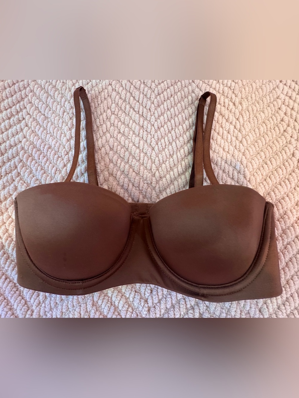 Savage X Fenty Demi Cut Underwire Bra 32B Brown EUC